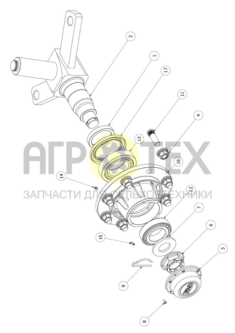 Чертеж Кулак поворотный правый (A128004D0N6)